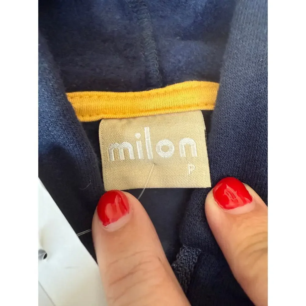 Milon Boys Gray Marl & Navy Hooded Sweatshirt Jogger Pant Set in size 3 months